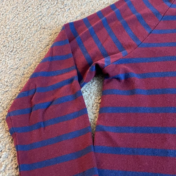 Old Navy Maroon Striped Knit Long Sleeve - Picture 3 of 5